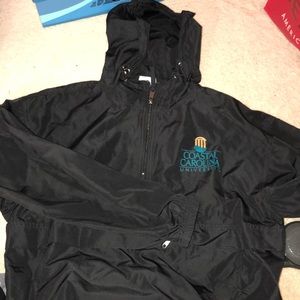 Black Coastal Carolina Windbreaker